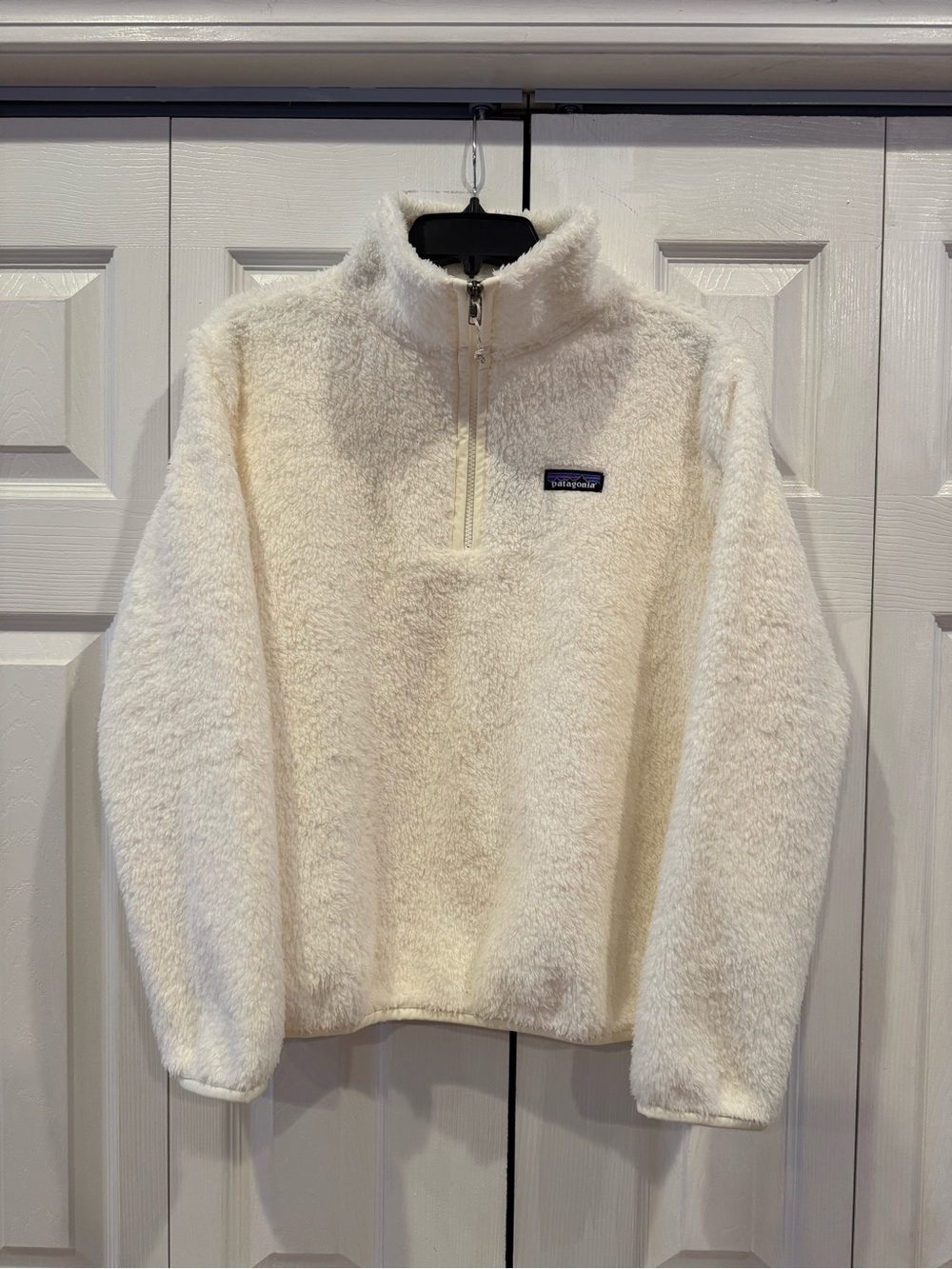 Patagonia White/Cream Los Gatos Quarter-Zip Fleece Pullover Sweater